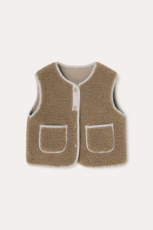 Cleo Wool Vest | Brown