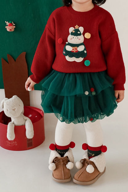 Holiday Bunny Sweater | Red