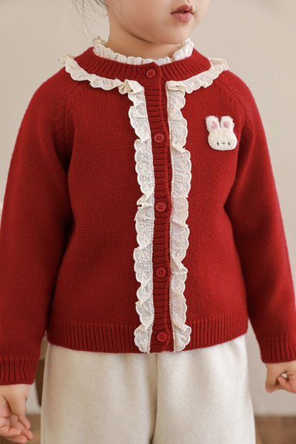 Bunny Cardigan | Red