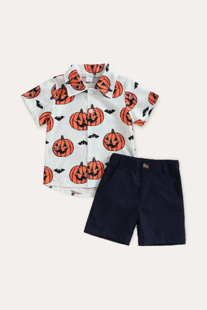 Pumpkin Set Shirt | White