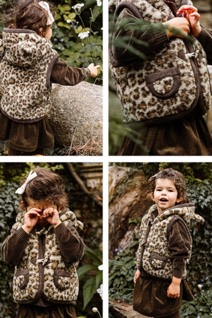 Leopard Gilet | Brown