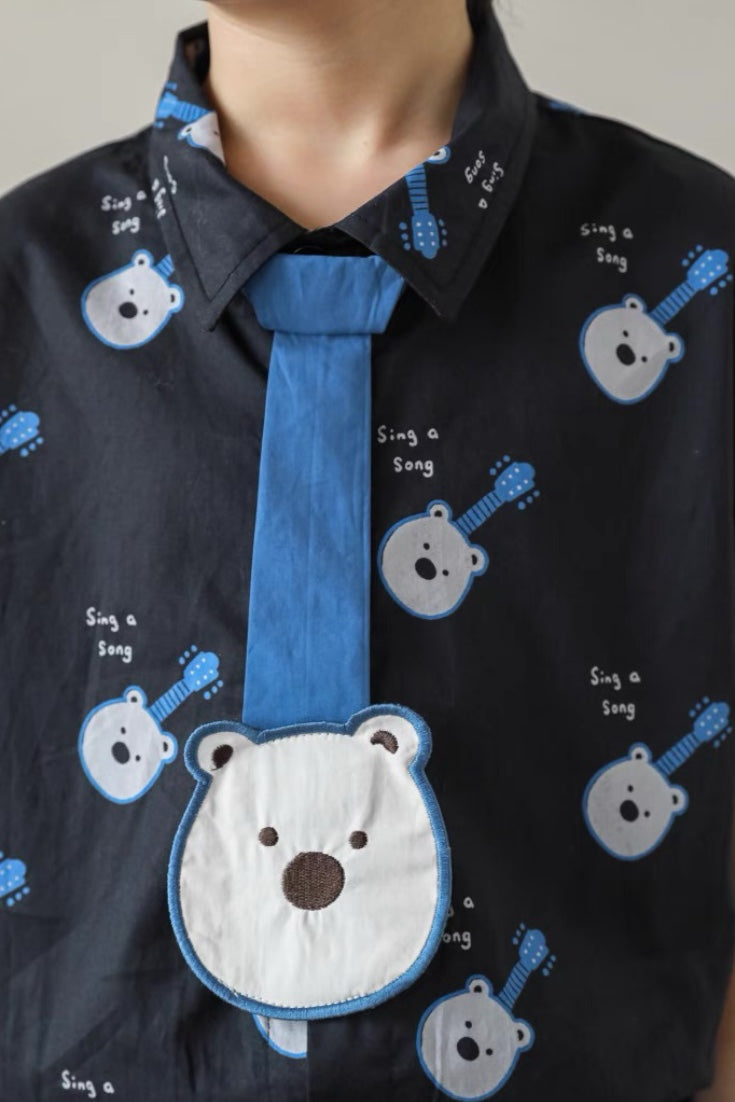 Guitar Bear Shirt | Blue