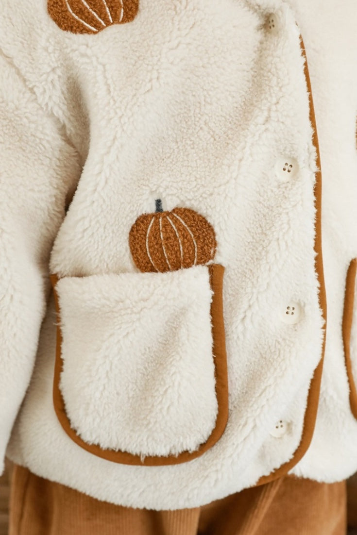 Pumpkin Teddy Jacket | Beige