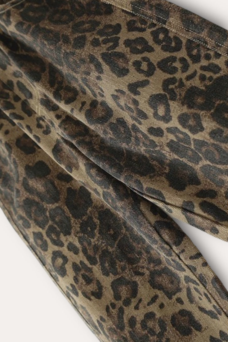 Leopard Trousers | Brown