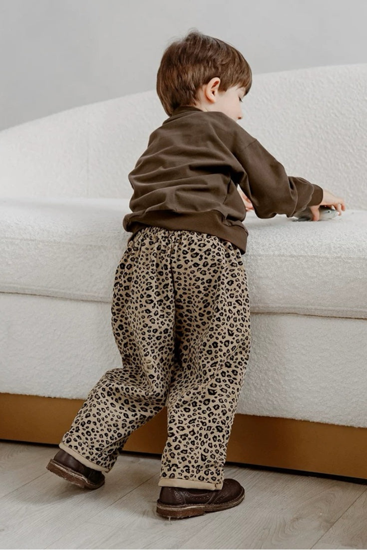 Leopard Trousers | Khaki