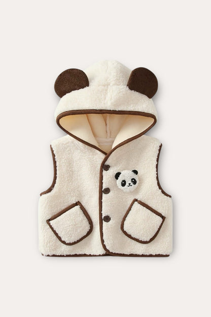 Panda Wool Vest | Brown