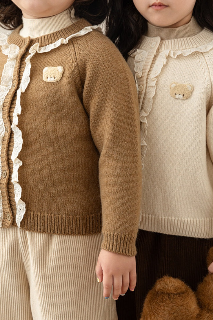 Bear Cardigan | Khaki