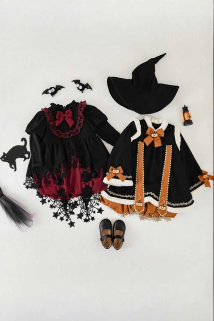 Pumpkin Drees And Hat | Black Orange