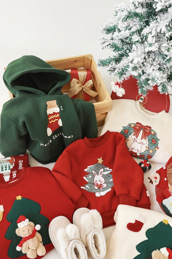 Merry Christmas Sweatshirt | Dark Green