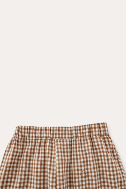 Lele plaid Trousers | Brown