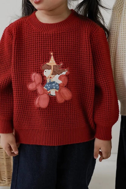 Bobi Bear Sweater | Red