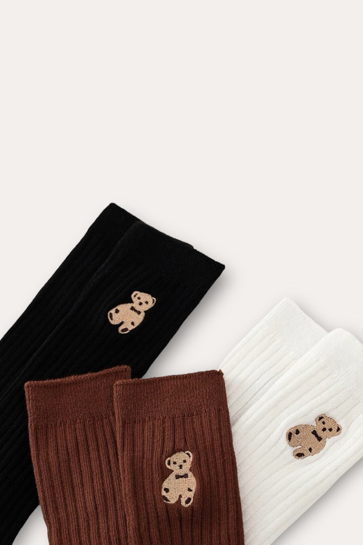 Teddy Bear Socks | Brown