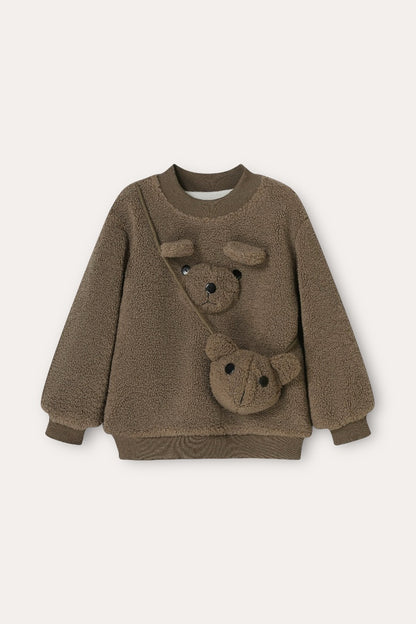 Teddy Bear Sweatshirt | Beige