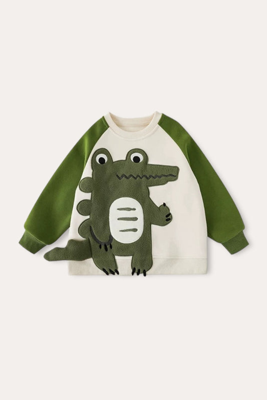 Krokodille sweater | Grøn