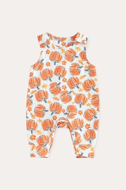 Pumpkin Romper | Beige Orange