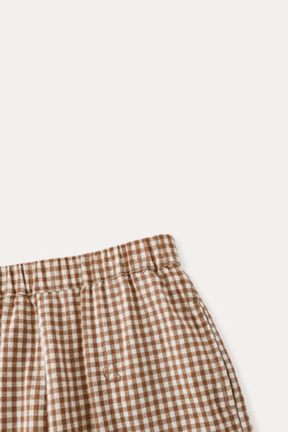 Lele plaid Trousers | Brown