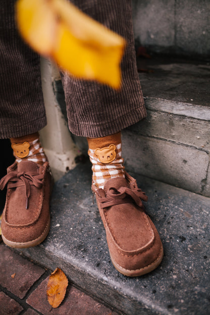 Moc Toe Suede Ankle Shoes | Brown