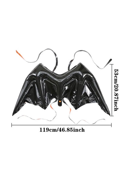 Halloween Bat Wings Aluminum Film Balloon | Black