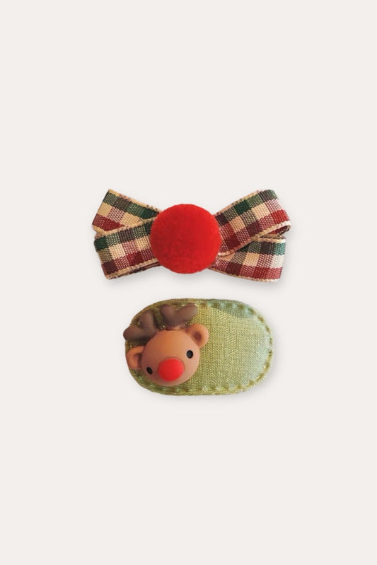 Reindeer Clip | Red & Green