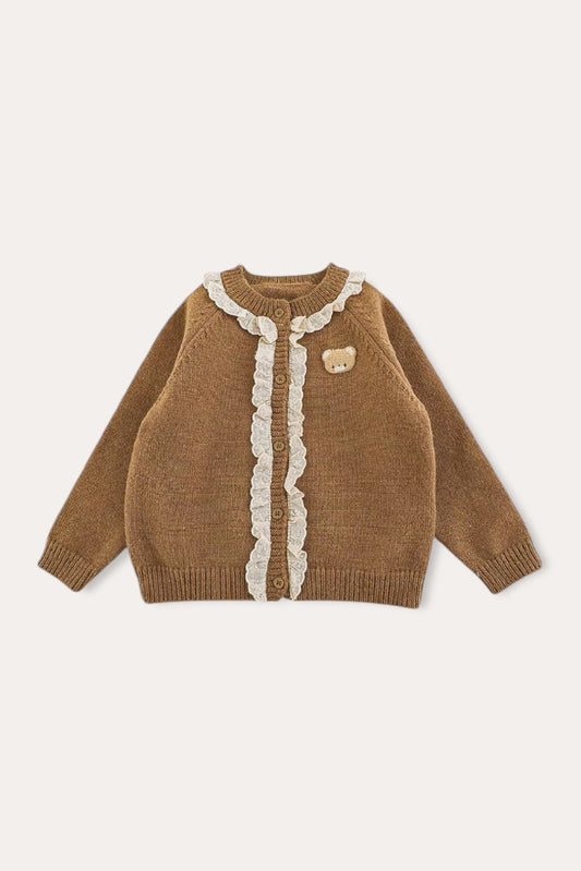 Bear Cardigan | Khaki