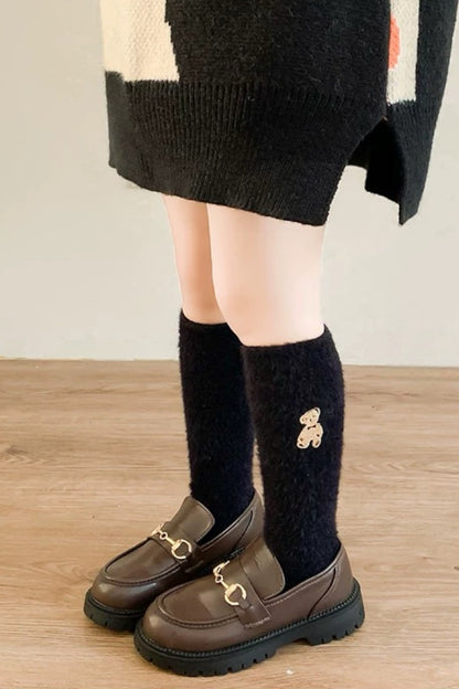 Teddy Bear Socks | Black