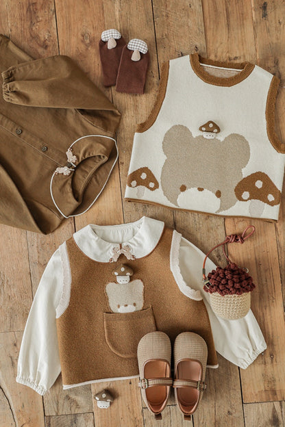 Bebe Bear Blouse | Beige