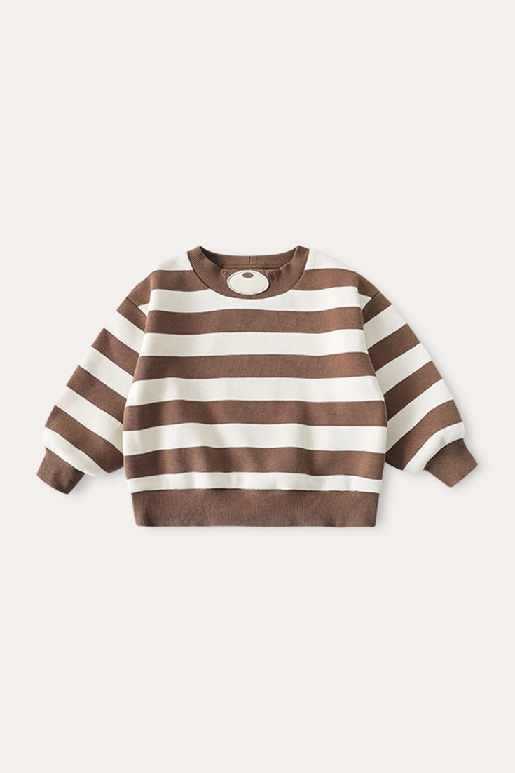 Morris Striped Sweatshirt | Brown