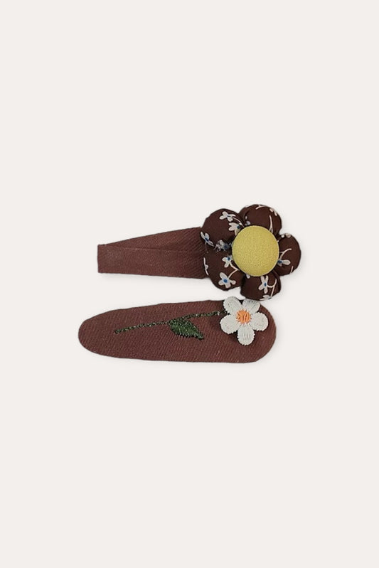 Flower Clip | Brown