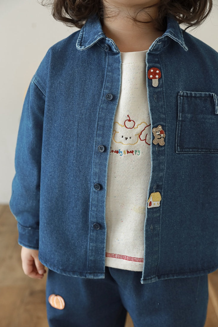 Fall Set Denim Coat | Blue