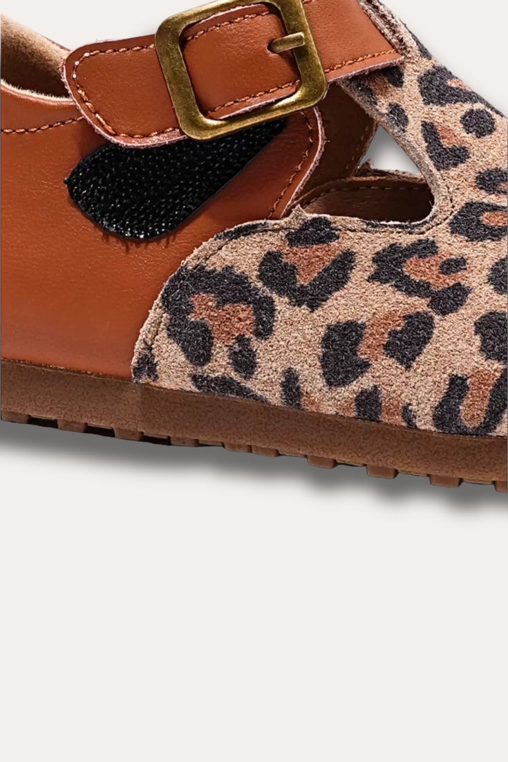 Leopard Sandals | Brown