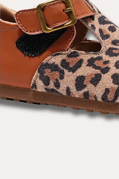 Leopard Sandals | Dark Brown