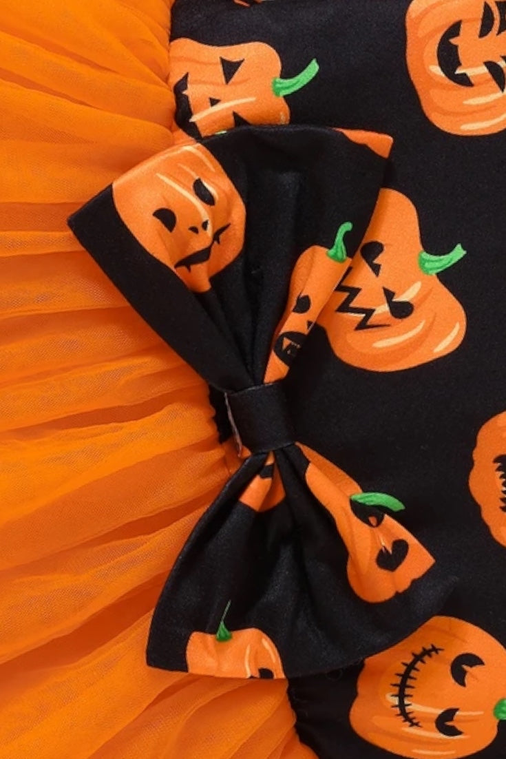 Pumpkin Dress | Black Orange