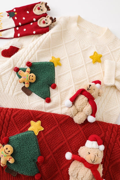 Teddy Christmas Sweater | Beige