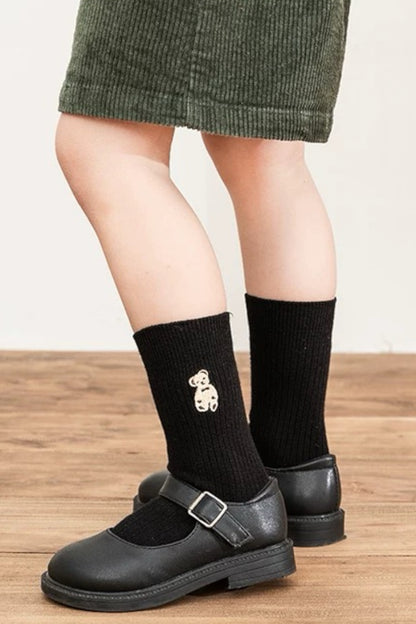 Teddy Bear Socks | Black