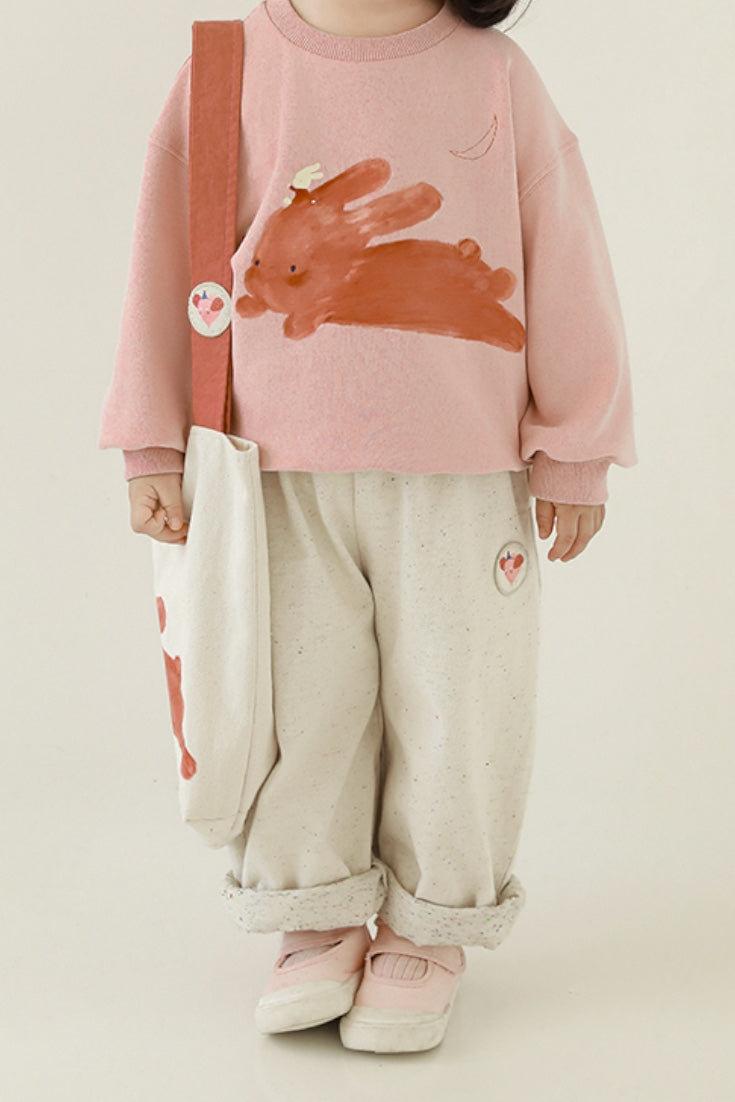 Happy Zoo Rabbit Sweatshirt | Pink