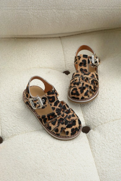 Leopard Sandals | Brown