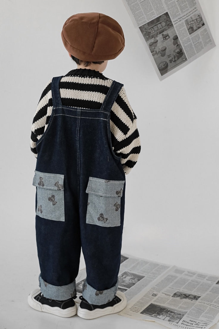 Pou Denim Jumpsuit | Navy