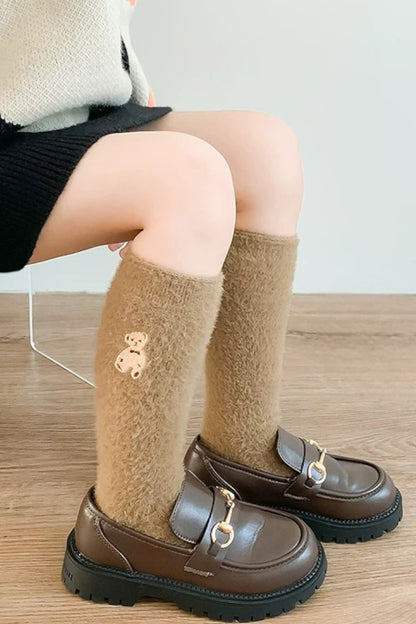 Teddy Bear Socks | Khaki