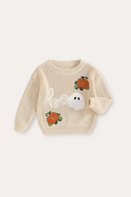 Boo Halloween Sweater | Beige