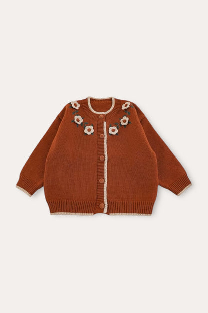 Esber Cardigan | Brownish Red