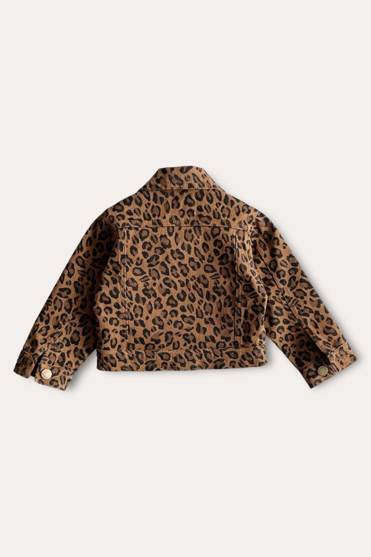 Leopard Denim Jacket | Brown