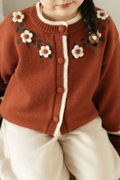 Esber Cardigan | Brownish Red