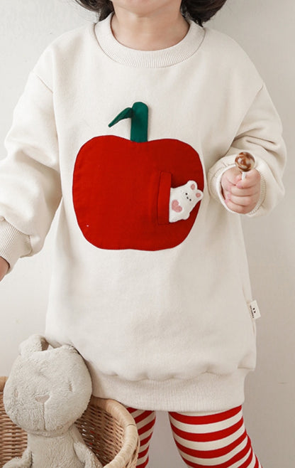 Apple Bunny Set Pyjamas | Beige Red