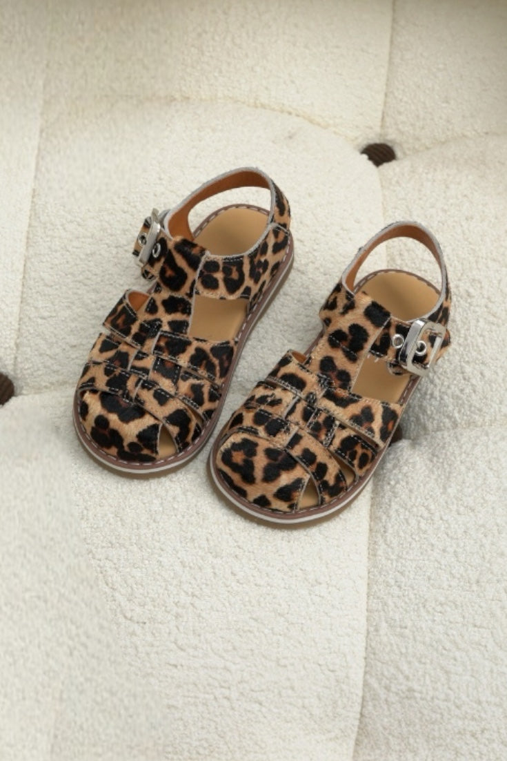 Leopard Sandals | Brown