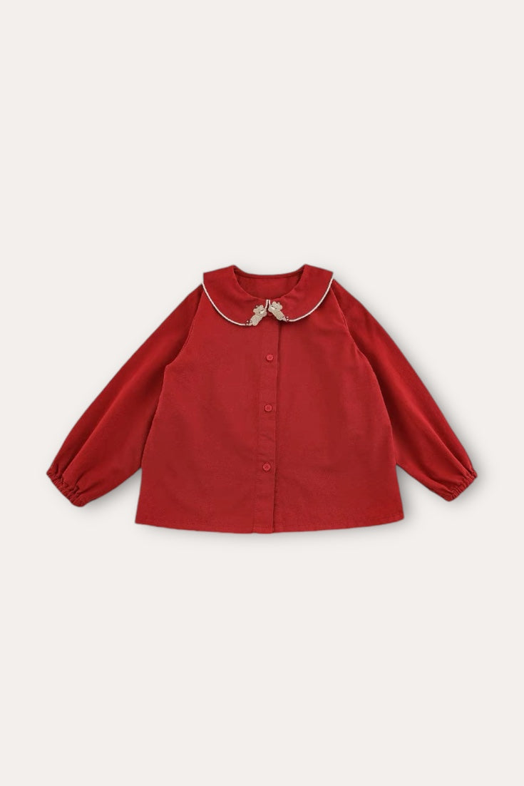 Bebe Bear Blouse |Red