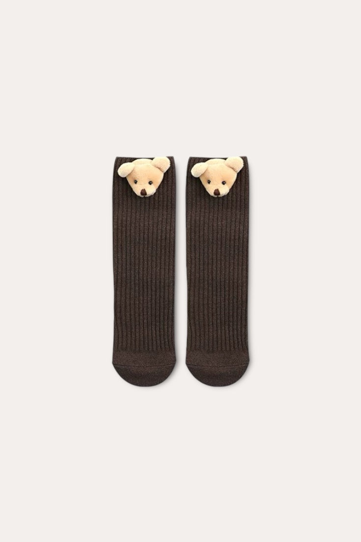 Teddy Bear Socks | Brown