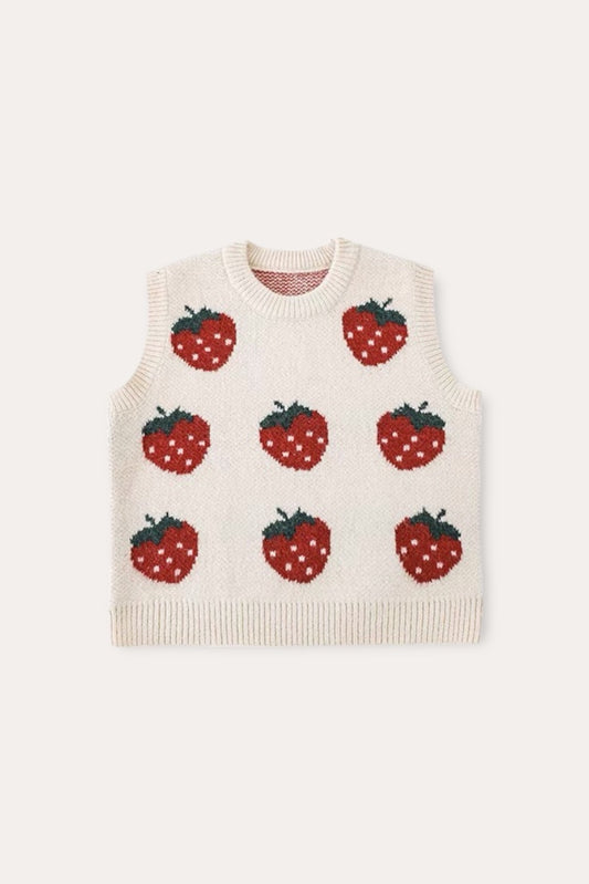 Strawberry Vest | Beige