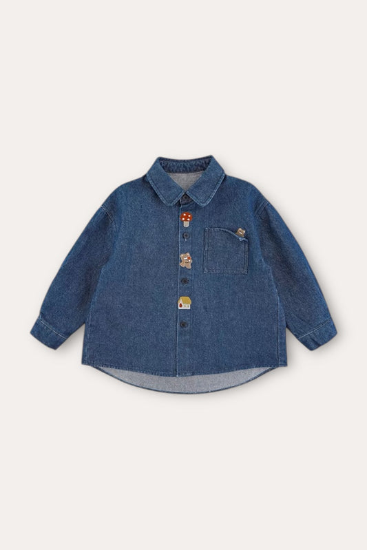 Fall Set Denim Coat | Blue