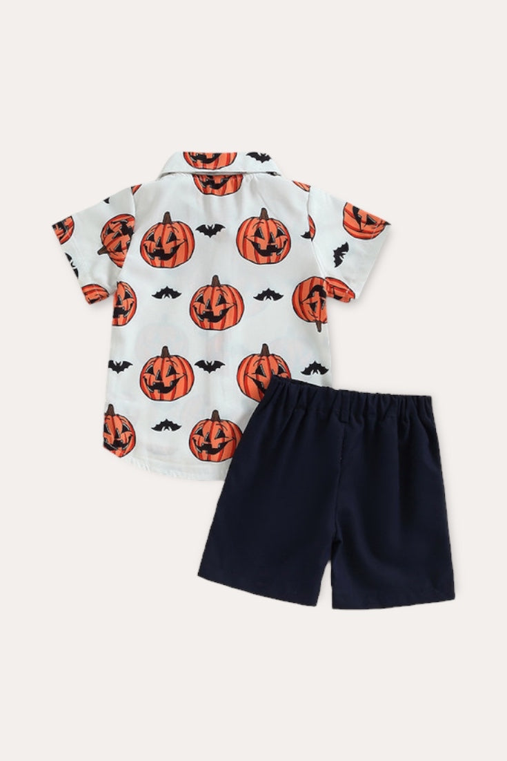 Pumpkin Set Shirt | White