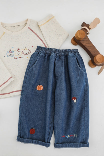 Fall Set Denim Trousers | Blue